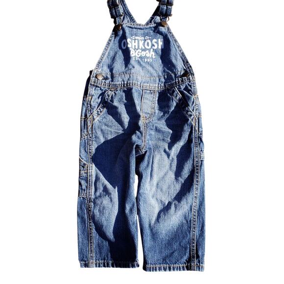 Oshkosh B'Gosh Boy's 18M Denim Bib Overalls - Picture 1 of 4